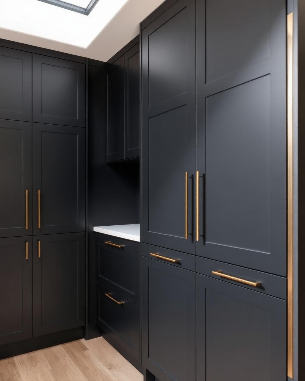 Matte Black & Brass